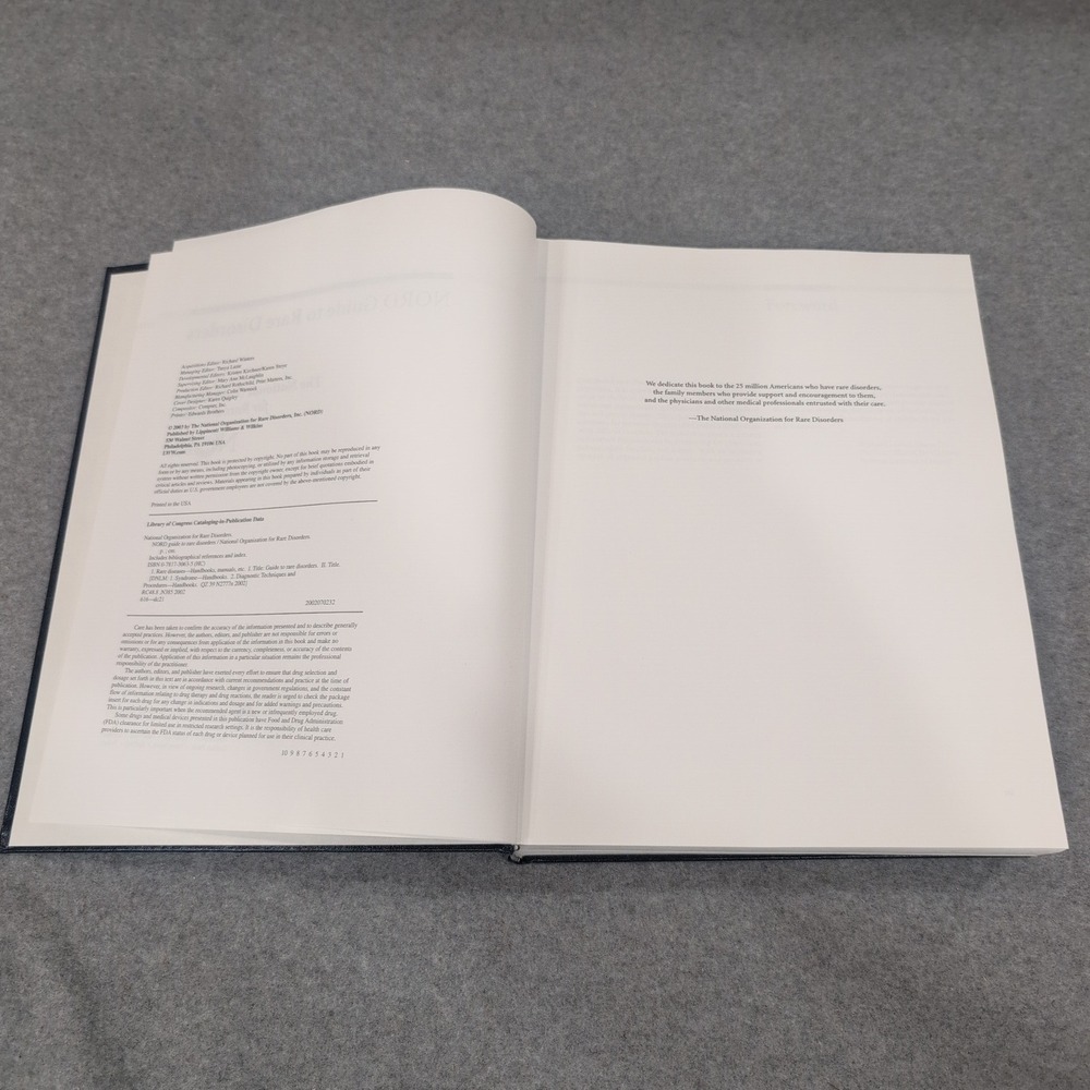 NORD Guide to Rare Disorders Lippincott Williams & Wilkins Hardcover 2003 Book - Picture 3 of 4